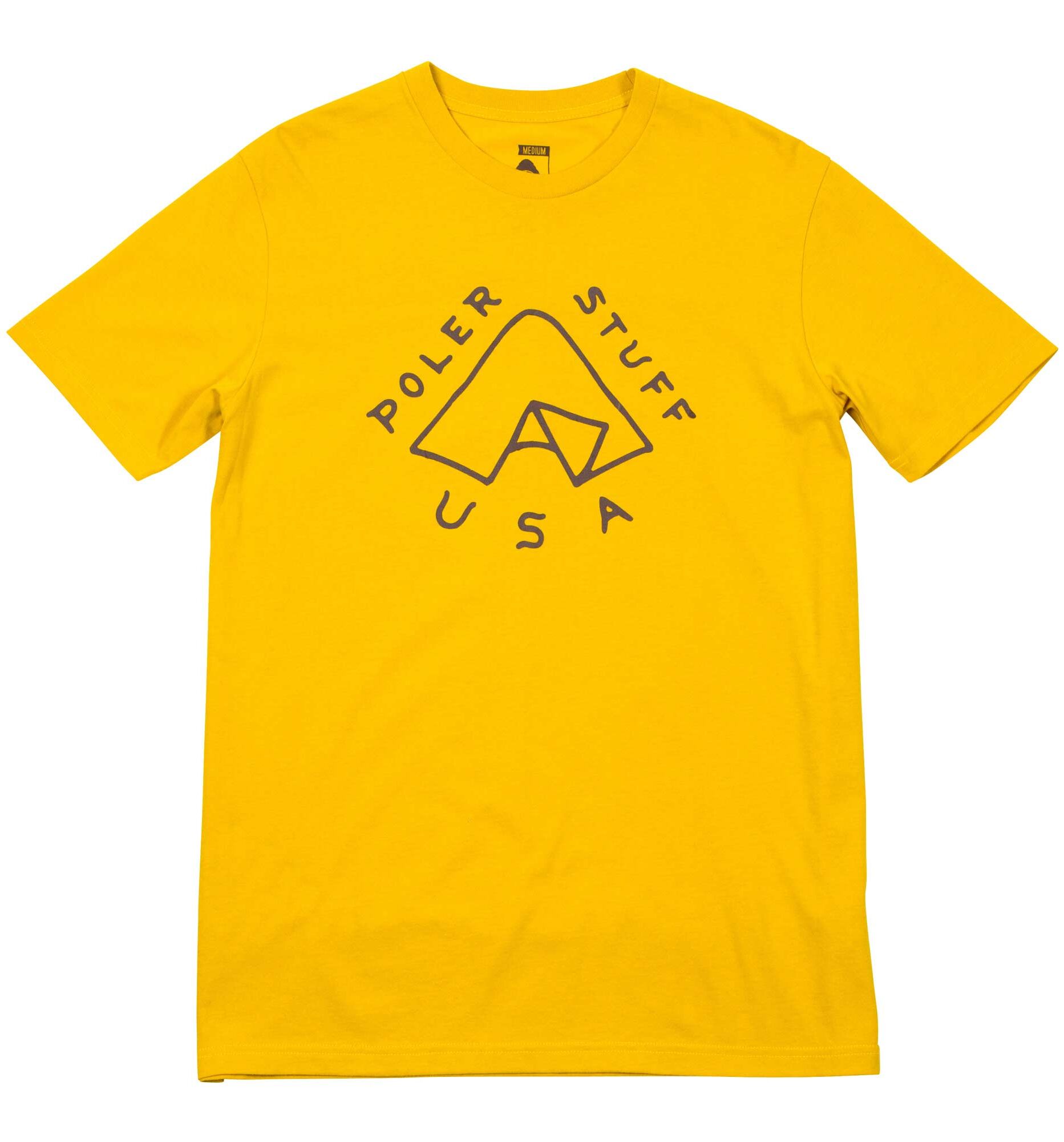 POLER T-shirt TENT FRONTPRINT golden rod POLER T-Shirt TENT FRONTPRINT, golden rod L