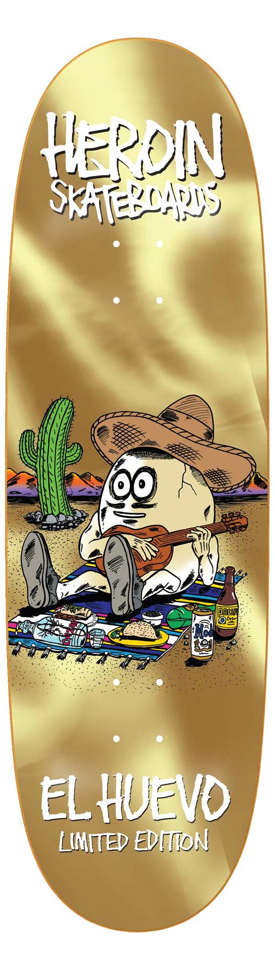 HEROIN Deck EL HUEVO gold 9.4 limited edition HEROIN Deck EL HUEVO gold 9.4 limited edition