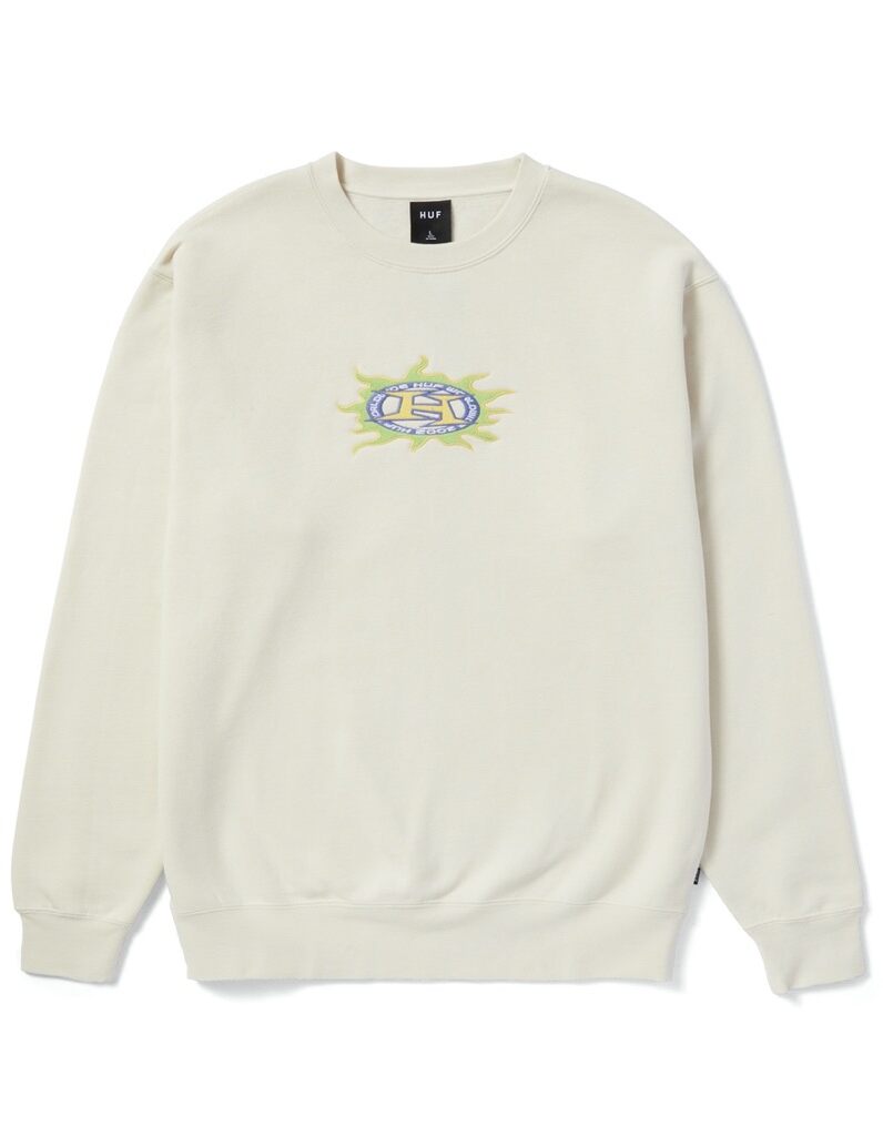 HUF Fire Pullover - bone