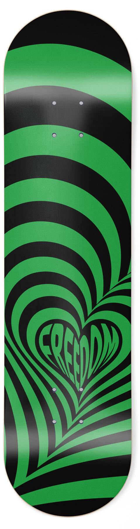 freedom_skateboard_deck_halloween_greene.jpg Freedom Hypnolove Halloween Green Skateboard Deck 8.25