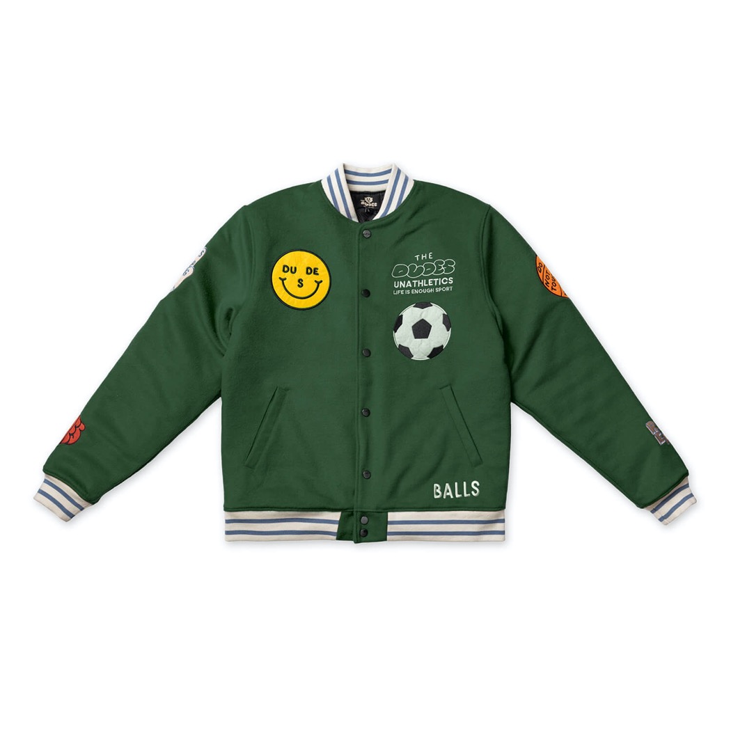 The Dudes Halftime Varsity Jacke - green XXXL