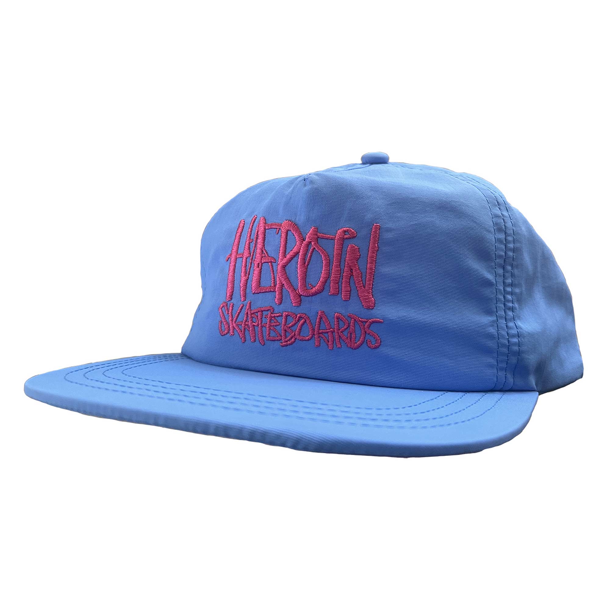 HEROIN Cap SCRIPT NYLON Snapback, blue/pink