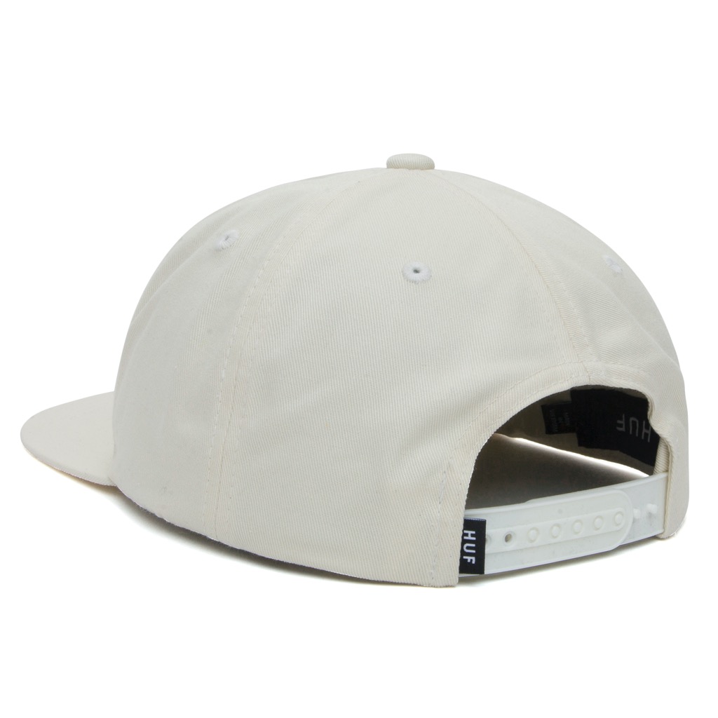 HUF Essentials Unstructured Triple Triangle Snapback - off white