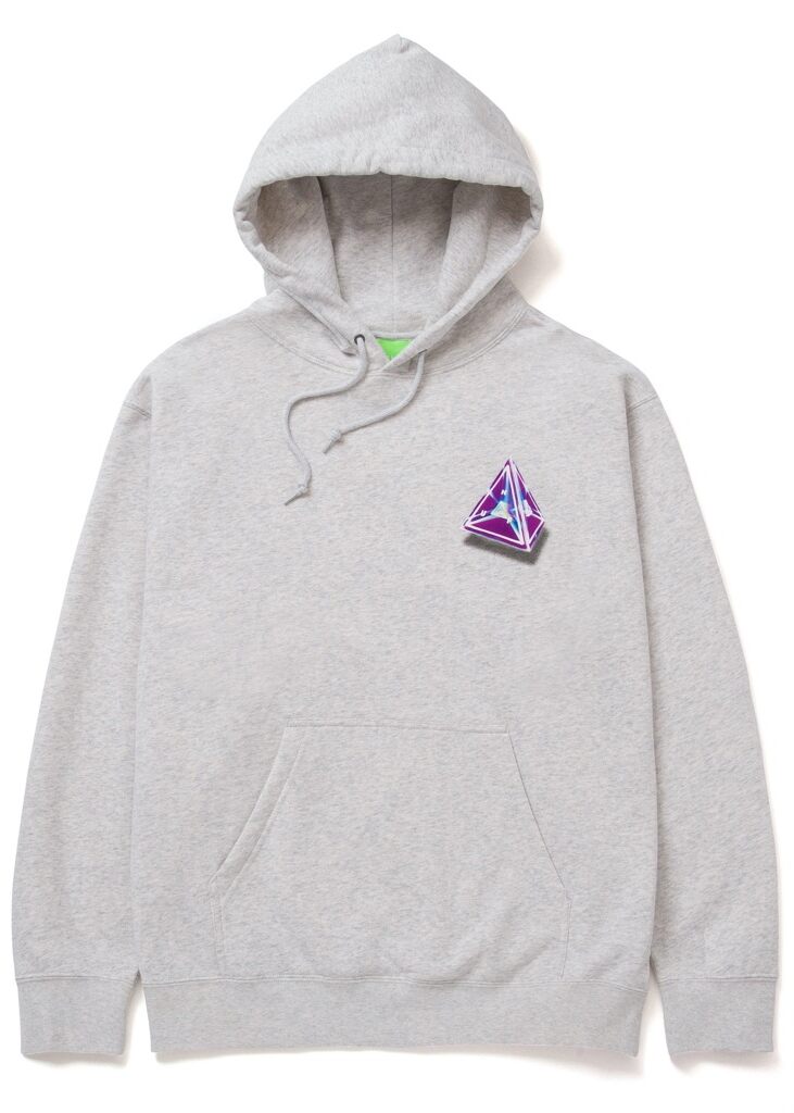 HUF Tesseract Triple Triangle Hoodie - athletic heather S