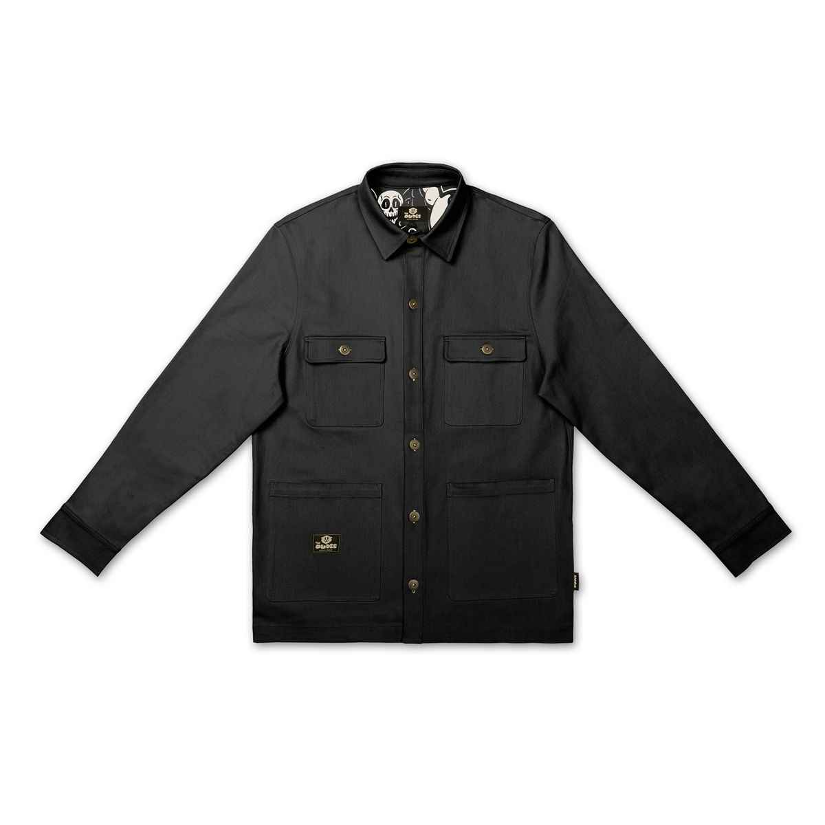 The Dudes Flashy Pattern Overshirt Dave Classic - black The Dudes Flashy Pattern Overshirt Dave Classic - black XL