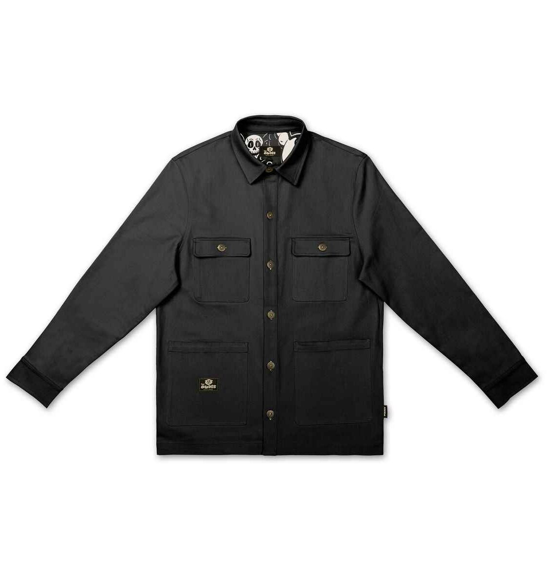The Dudes Flashy Pattern Overshirt Dave Classic - black The Dudes Flashy Pattern Overshirt Dave Classic - black XXXL