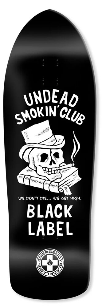 Black-Label Skateboard Deck Undead Smoking Club Black 10,25 Black-Label Skateboard Deck Undead Smoking Club Black 10,25