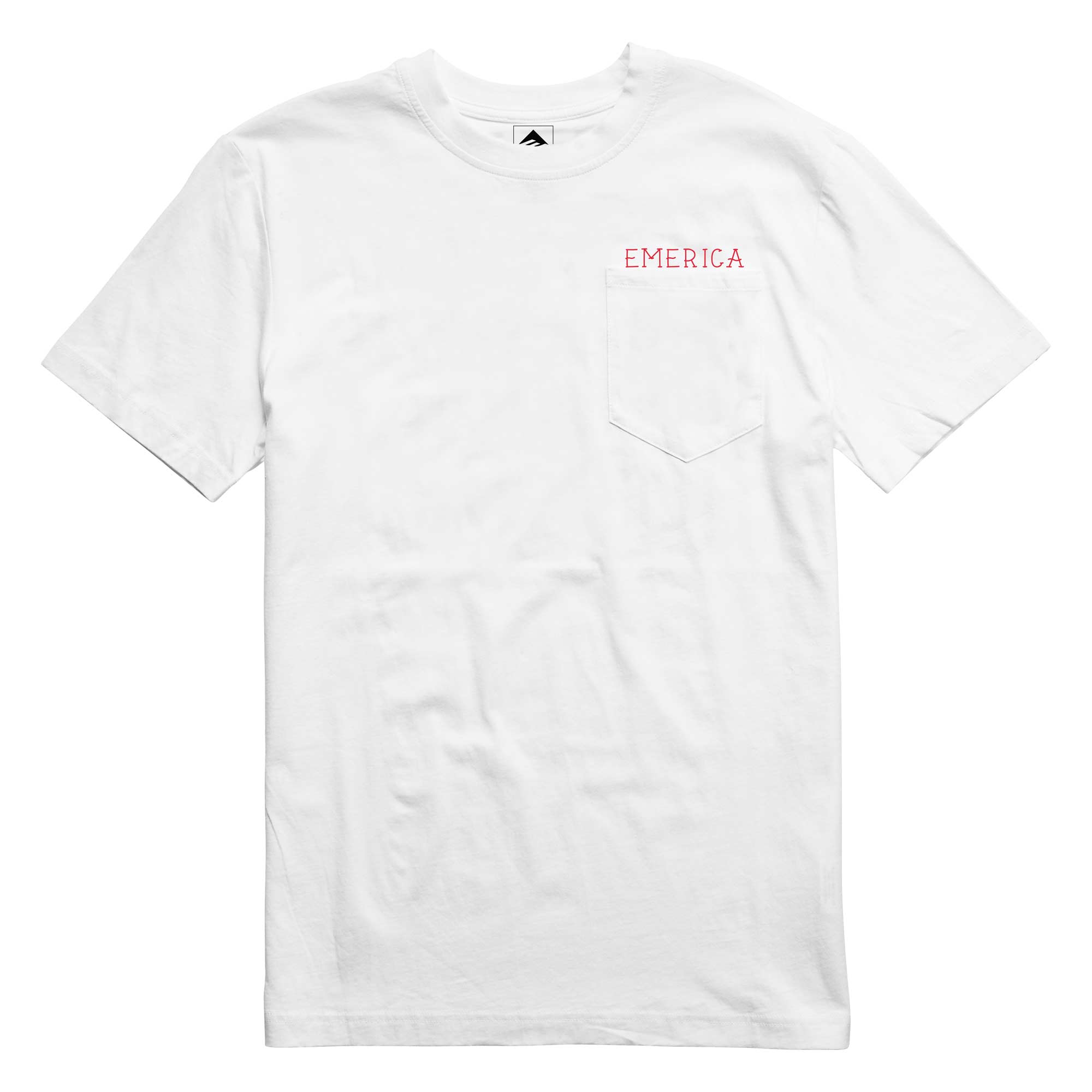 EMERICA T-Shirt LOVE TRIANGLE POCKET white