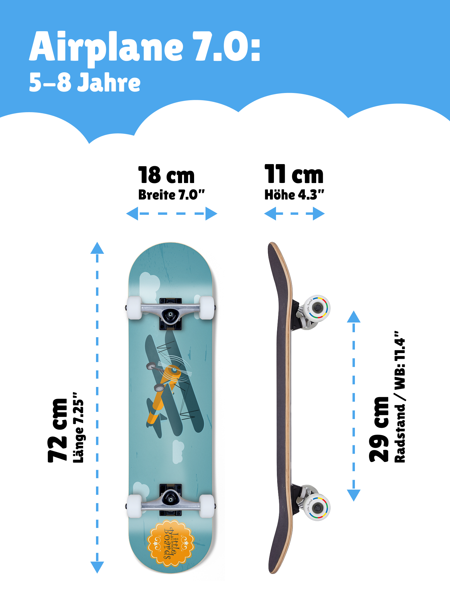 Airplane – Kids Skateboard 7.0"