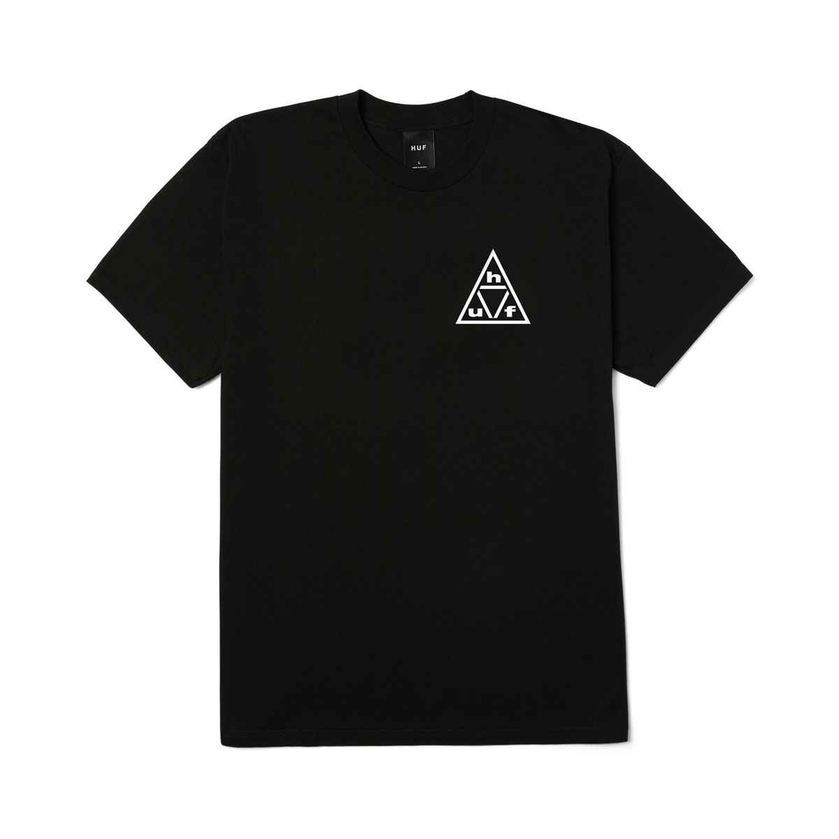 ts02759-bkwht-2 HUF Triple Triangle T-Shirts - black/white XXL