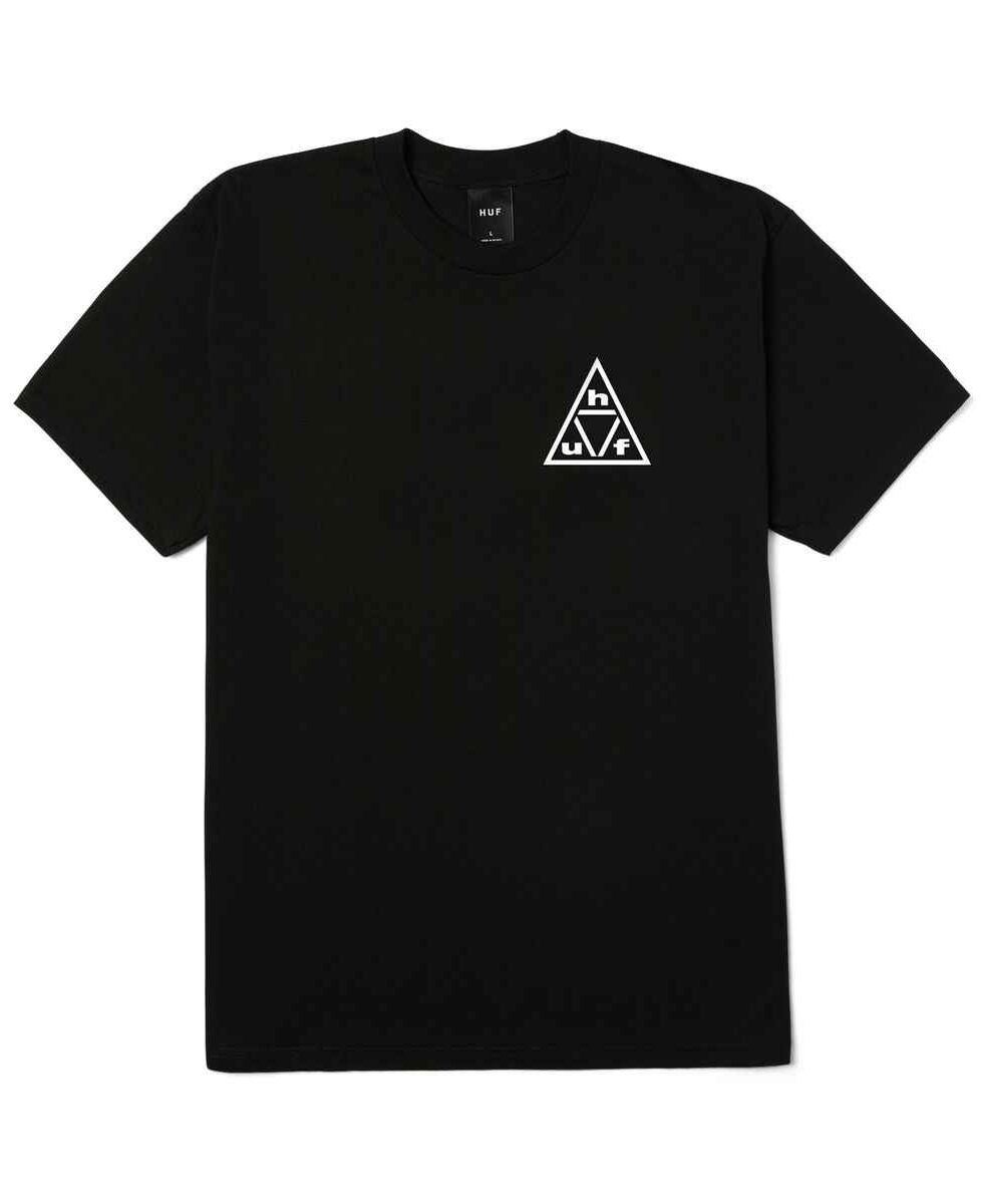 ts02759-bkwht-2 HUF Triple Triangle T-Shirts - black/white XXL