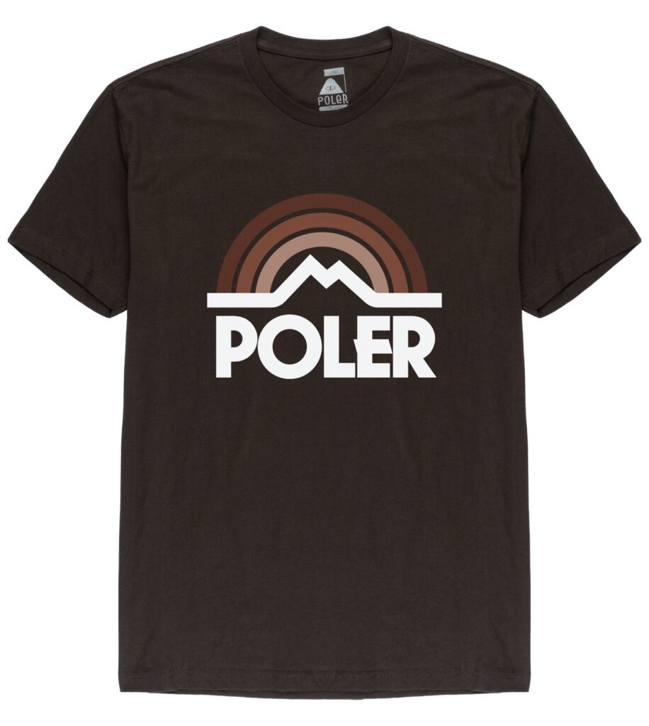 Poler Mountain Rainbow T-Shirt - dark chocolate S
