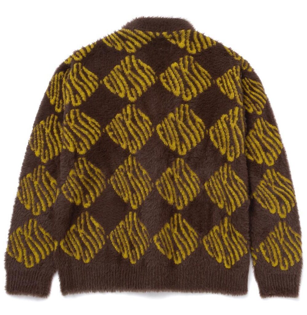 HUF Fuck It Cardigan chocolate brown HUF Fuck It Cardigan chocolate brown S