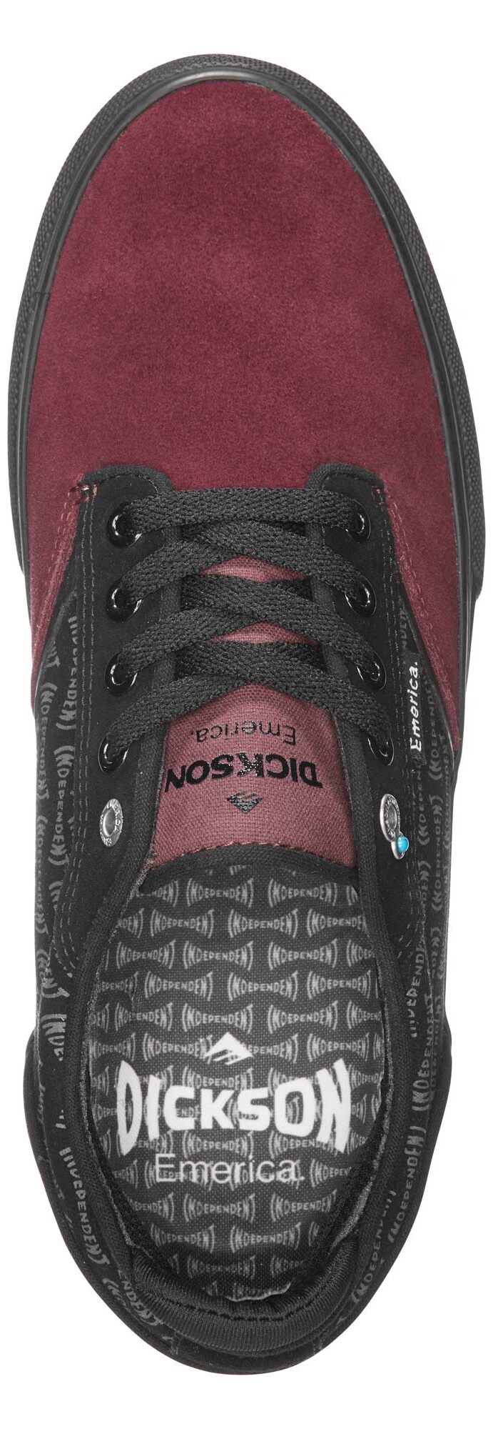 EMERICA Shoe DICKSON X INDEPENDENT red/bla, red/black 12