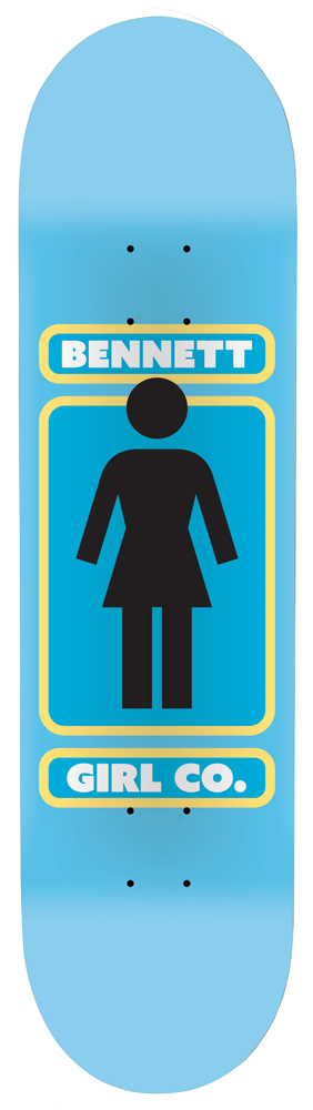 12410280-1 Girl Skateboard Deck Bennett 93 Til Glow Sticks 8,25