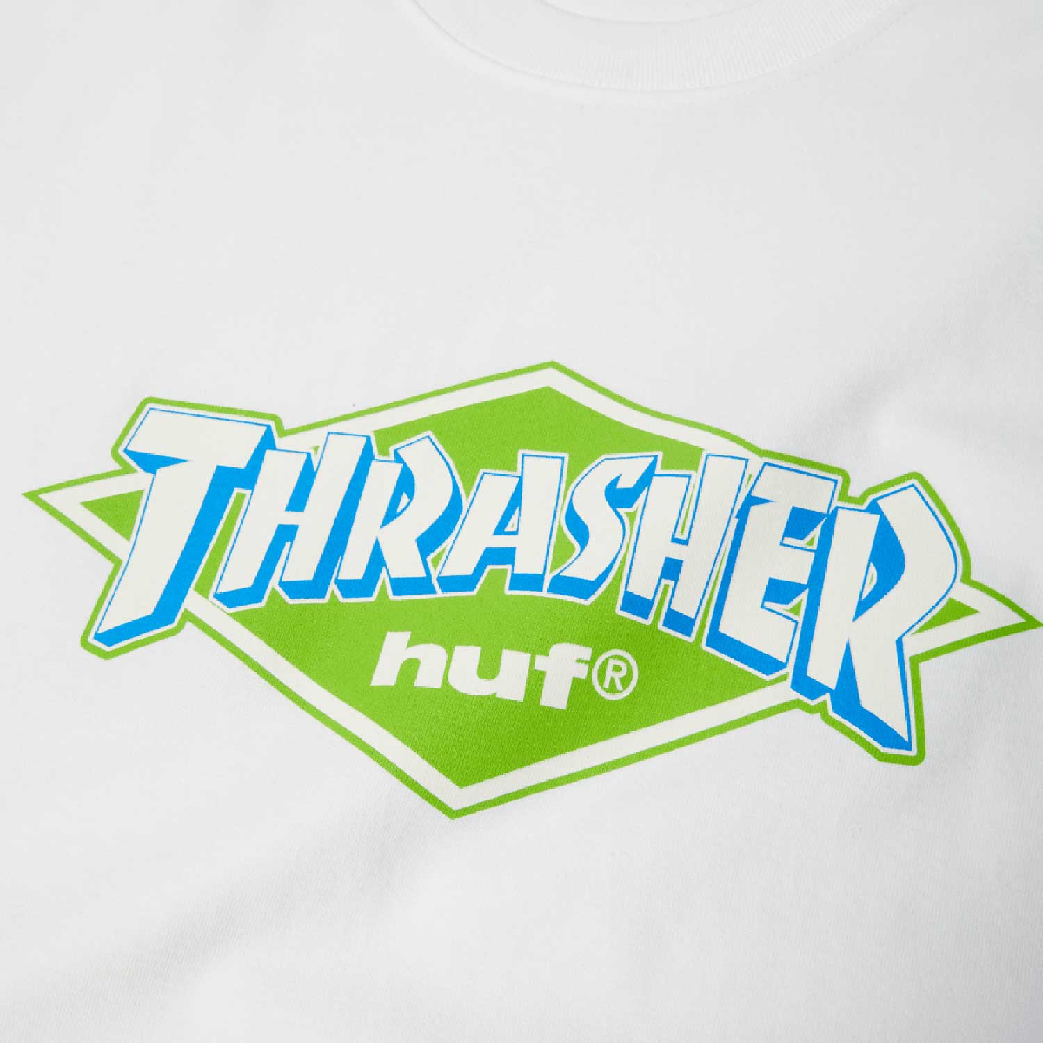 HUF x Thrasher Logo Tee - white HUF x Thrasher Logo Tee - white XXL
