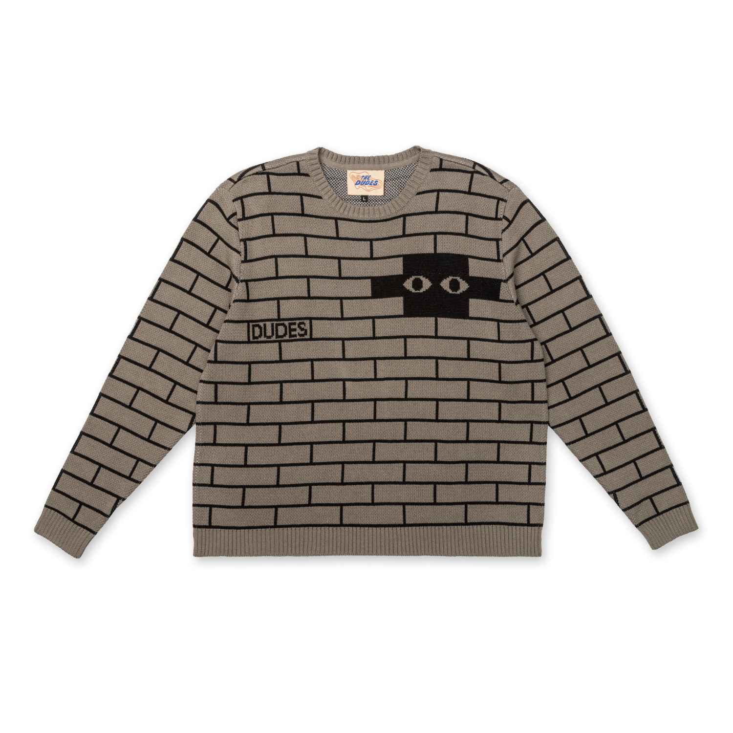 The Dudes Wall Premium Knitted Sweatshirt - Dark Grey XXL