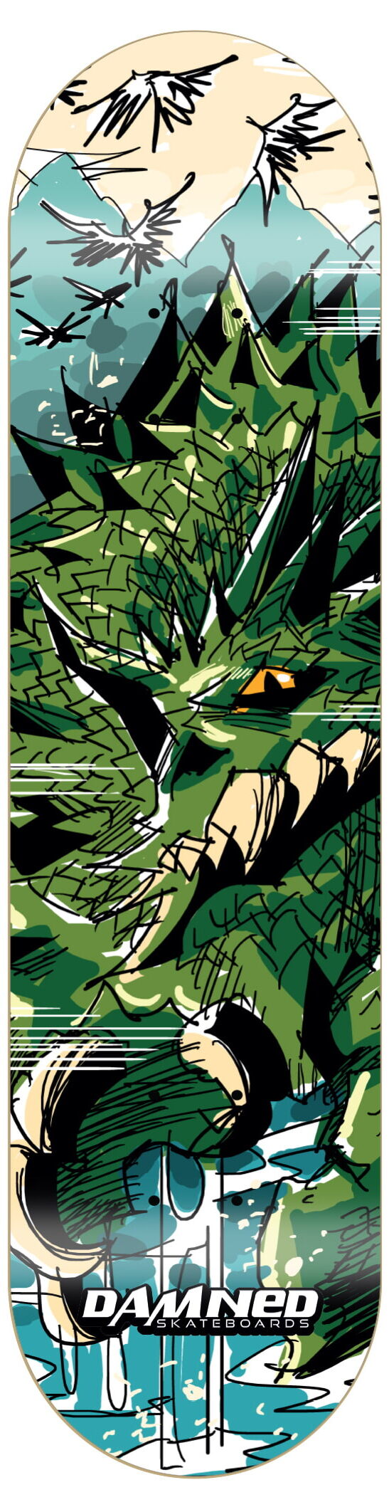 Damned Skateboard Deck DS Draco Ventum
