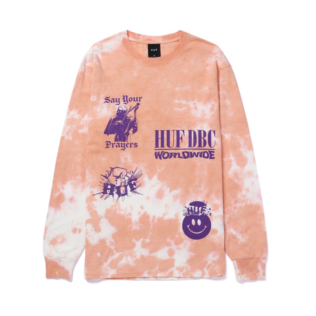 HUF Disorder Longsleeve coral HUF Disorder Longsleeve coral XXL