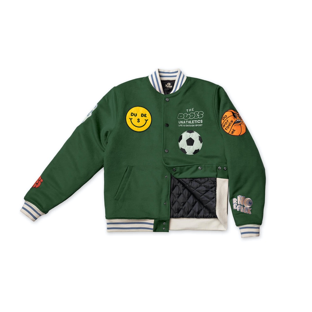 The Dudes Halftime Varsity Jacke - green XXXL