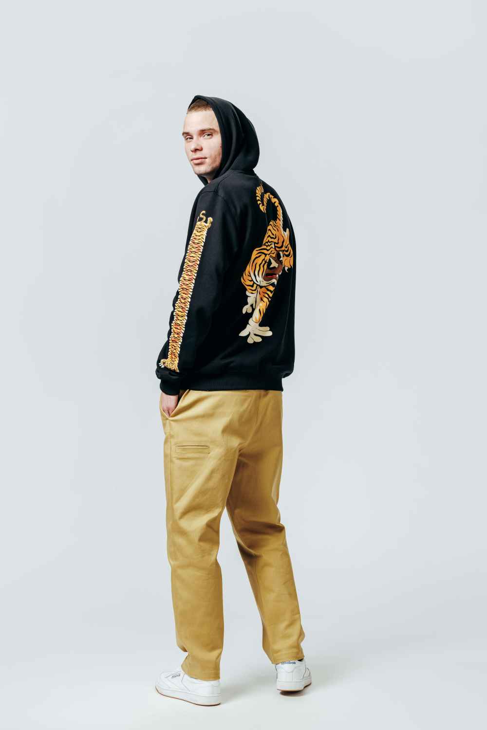 The Dudes Tiger Bear Classic Premium Hoody - Black XXXL
