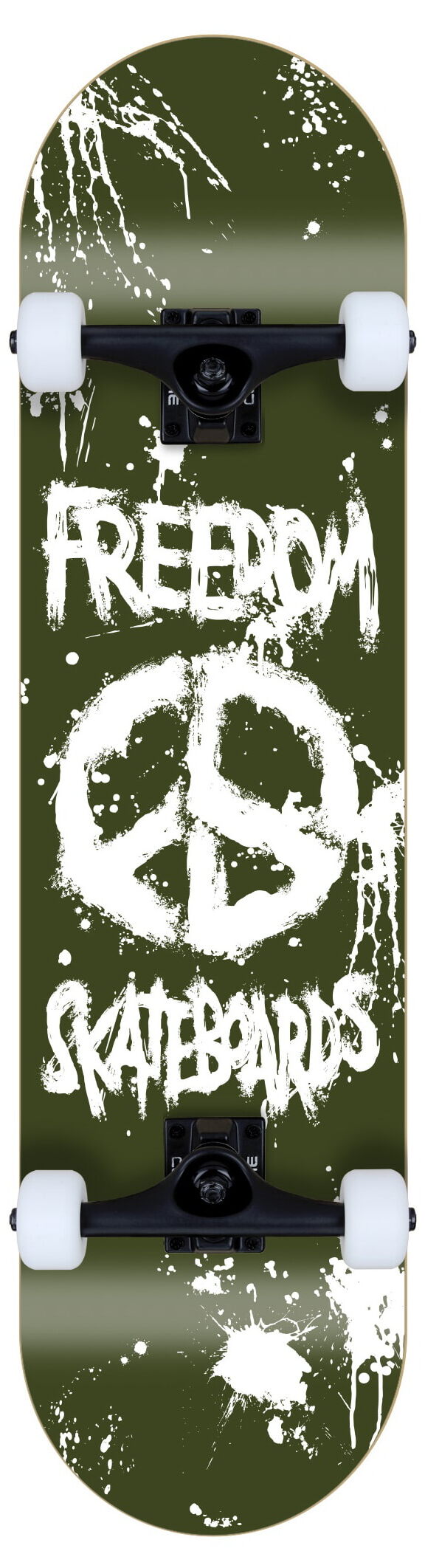 Freedom complete Skateboard Peace Paint Olive-Army