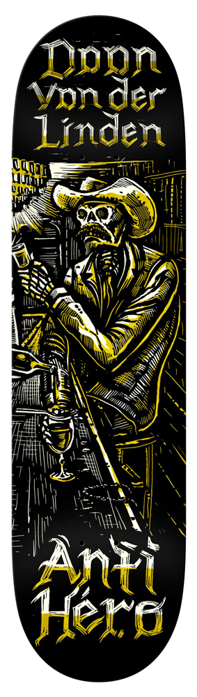 Anti Hero Skateboard Deck Daan Absentes 8,38