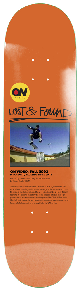 Heritage Skateboard Deck On Video Lost & Found 8,00
