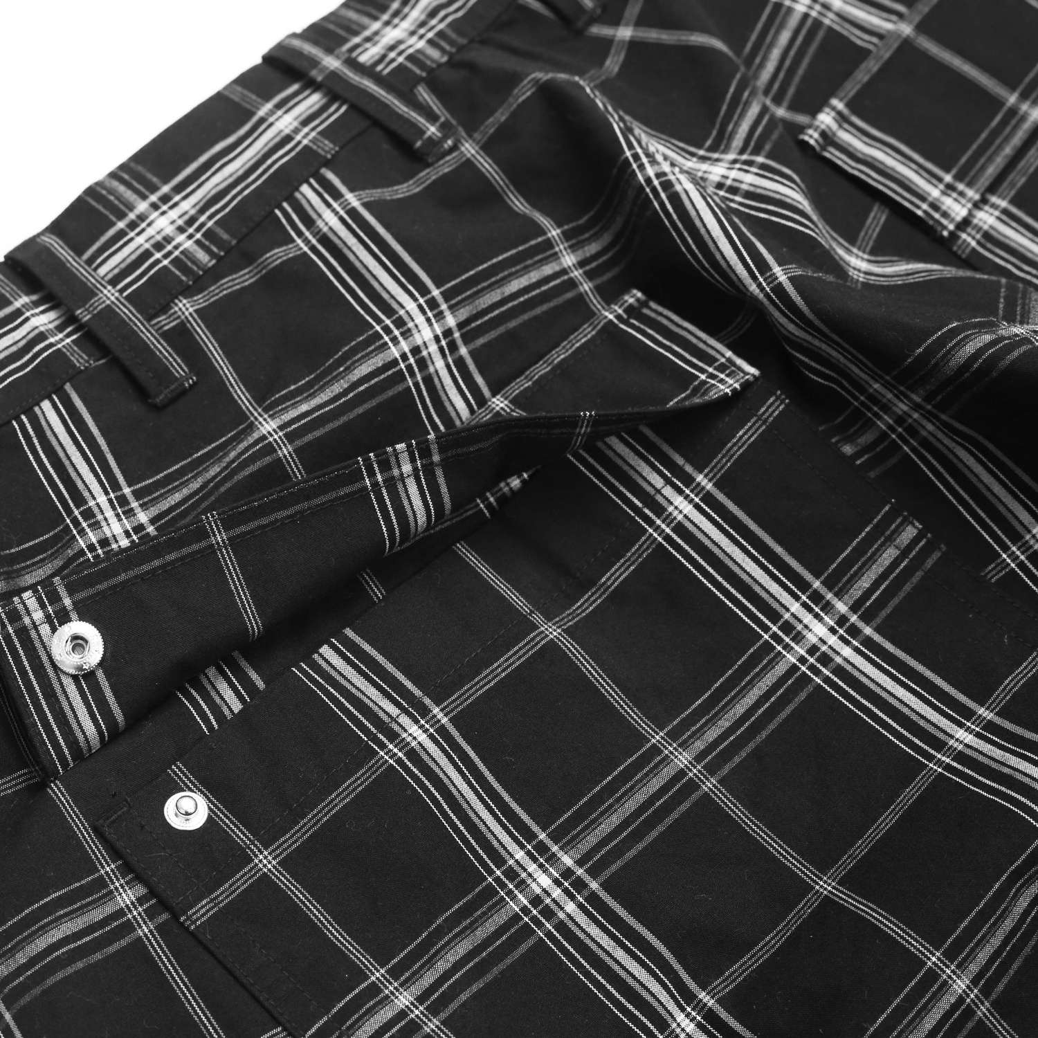 Yardsale YS Plaid Cargos - black