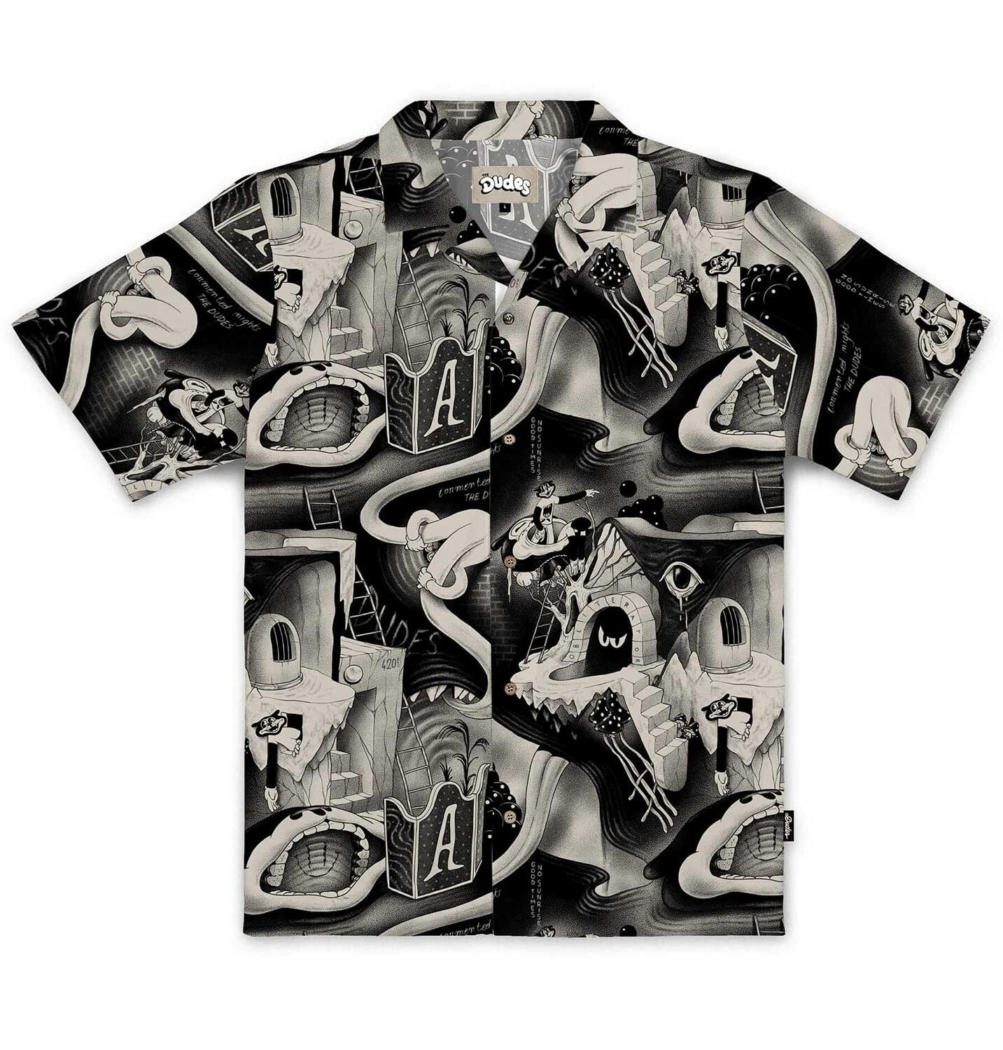 The Dudes Tormented Nights Hawaiian Shirt - multicolor