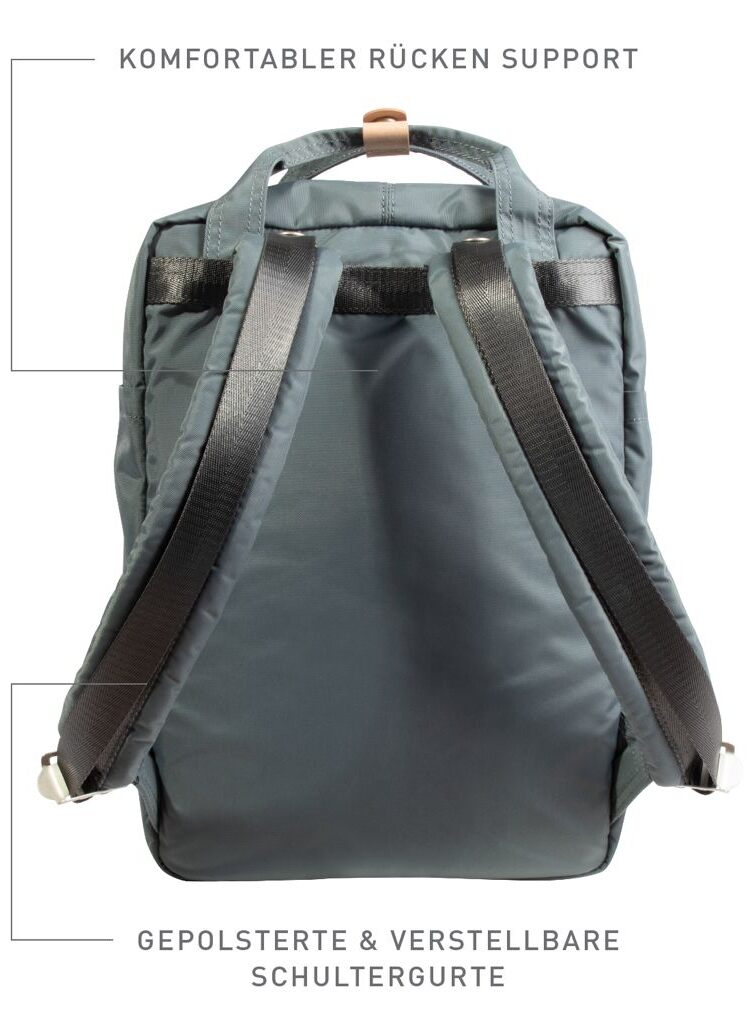 Doughnut Macaroon Jungle Series Rucksack - charcoal x teal