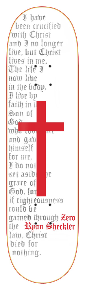 13710107-1 Zero Skateboard Deck Sheckler Cross 8,50