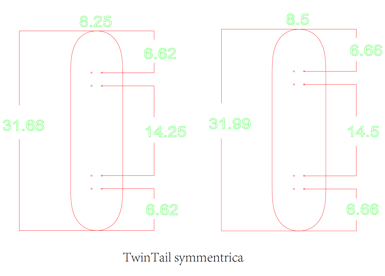 Bold Twin Tail Skateboard Deck Bold Twin Tail Skateboard Deck