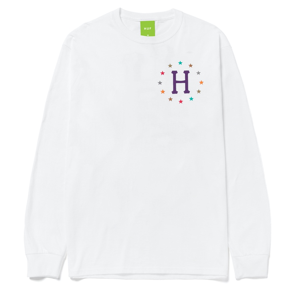 HUF Puff Galaxies Longsleeve - white S HUF Puff Galaxies Longsleeve - white S
