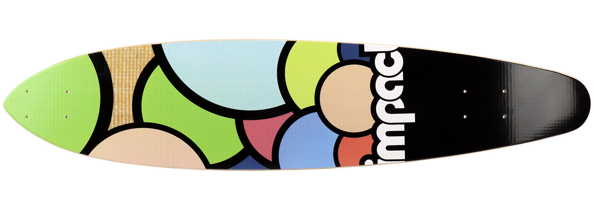 Impact Bubbles Fiber Flex Kicktail Longboard-Deck 38 x 8.5