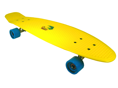 Paradise Plastic Cruiser Jaune / Cyan 7,25 x 28
