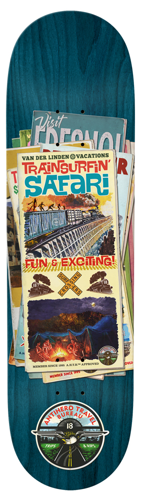 Anti Hero Skateboard Deck Linden Travel Bureau 8