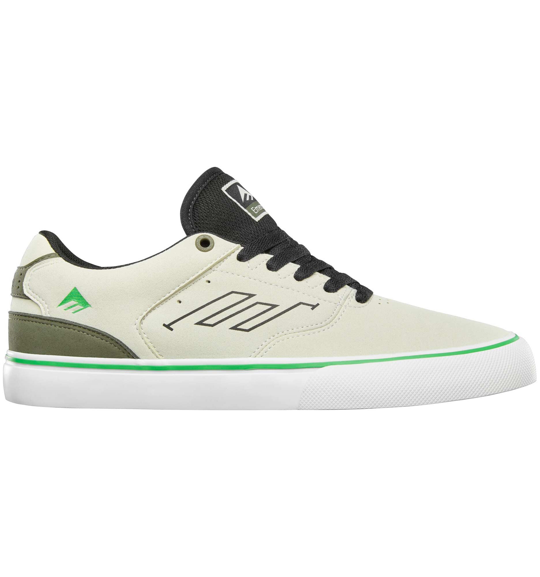 EMERICA Shoe THE LOW VULC tan/gre tan/green EMERICA Shoe THE LOW VULC tan/gre, tan/green 12