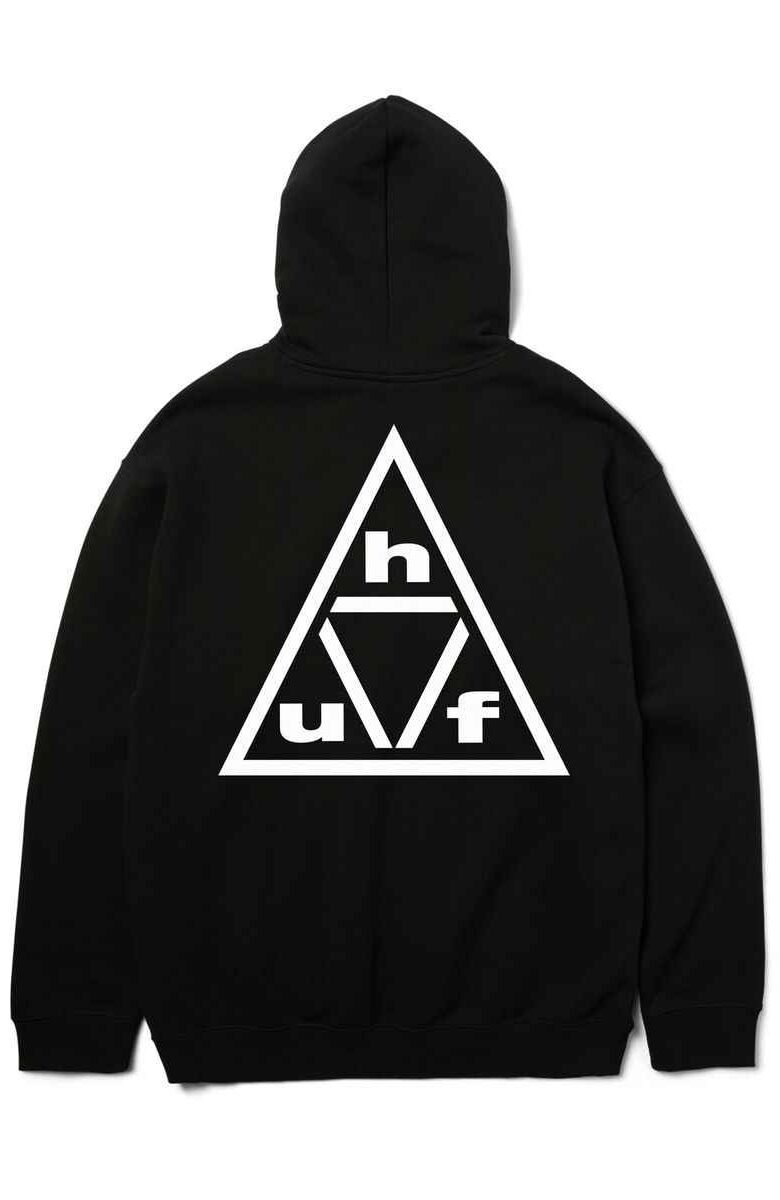 pf00832-bkwht-1 HUF Triple Triangle Hoodie - black/white XXL