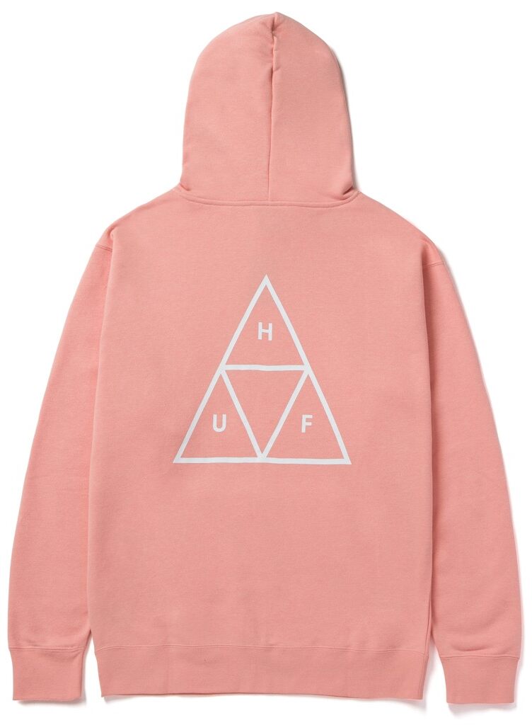 HUF Essentials TT Hoodie - coral pink