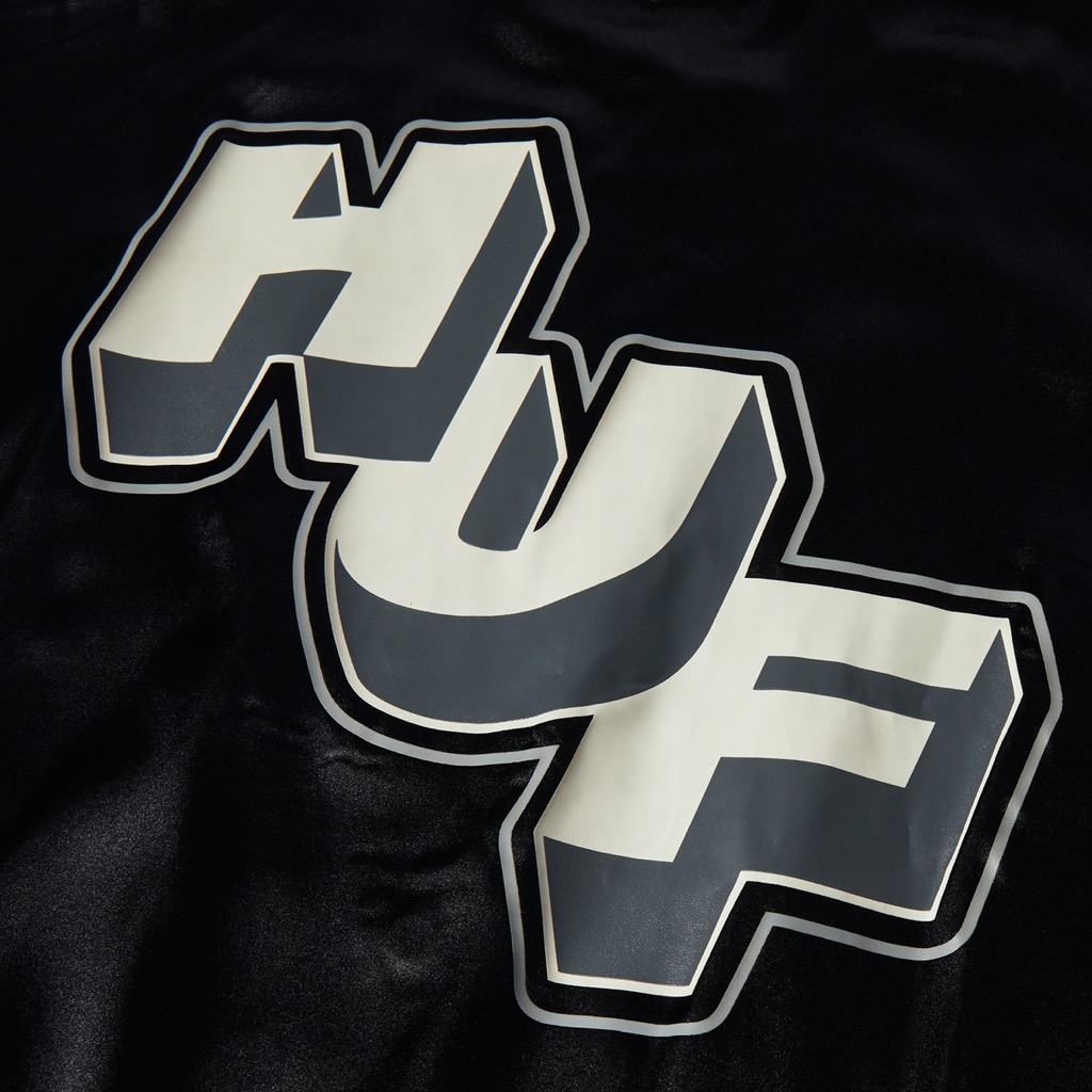HUF Galactic Stack Baseball Jacke - black HUF Galactic Stack Baseball Jacke - black L