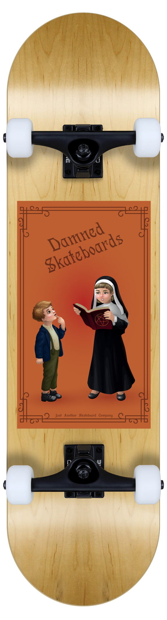 Damned Complete Skateboard Satanic Bible Damned Complete Skateboard Satanic Bible