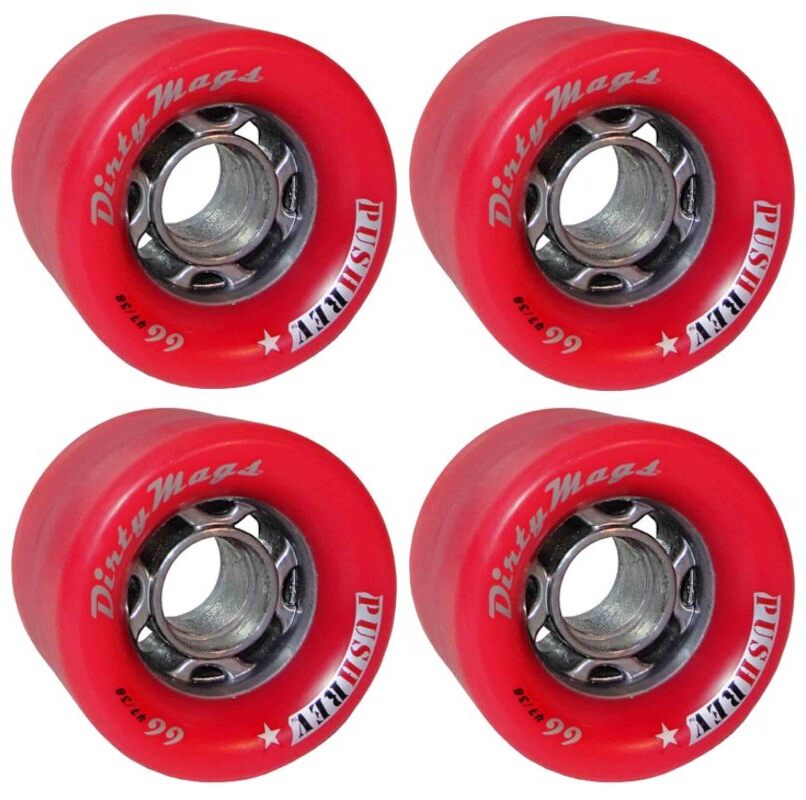 PUSHREV Dirty Mags Longboard Wheels 66mm 82A Red PUSHREV Dirty Mags Longboard Wheels 66mm 82A Red