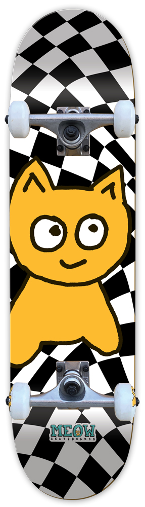 Meow Komplettboard Big Cat Checker Twist Black/White 7,75