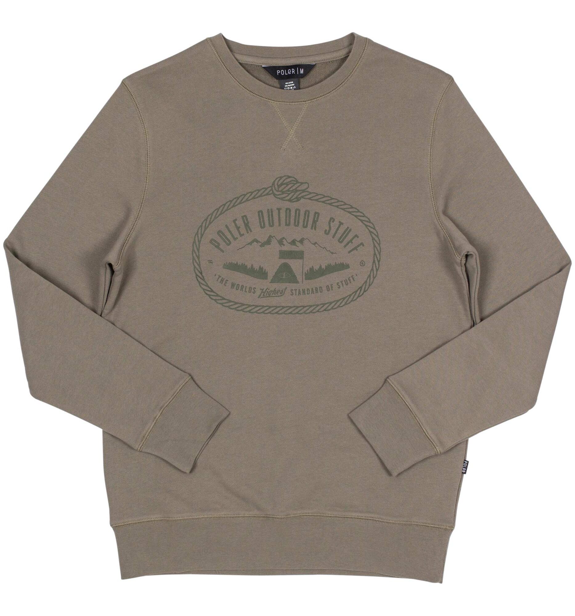POLER Sweat LASSO CREW, olive M