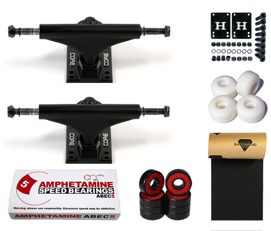 Core Trucks Skateboard Axles Set Black 5.5 Core Trucks Skateboard Axles Set Black 5.5