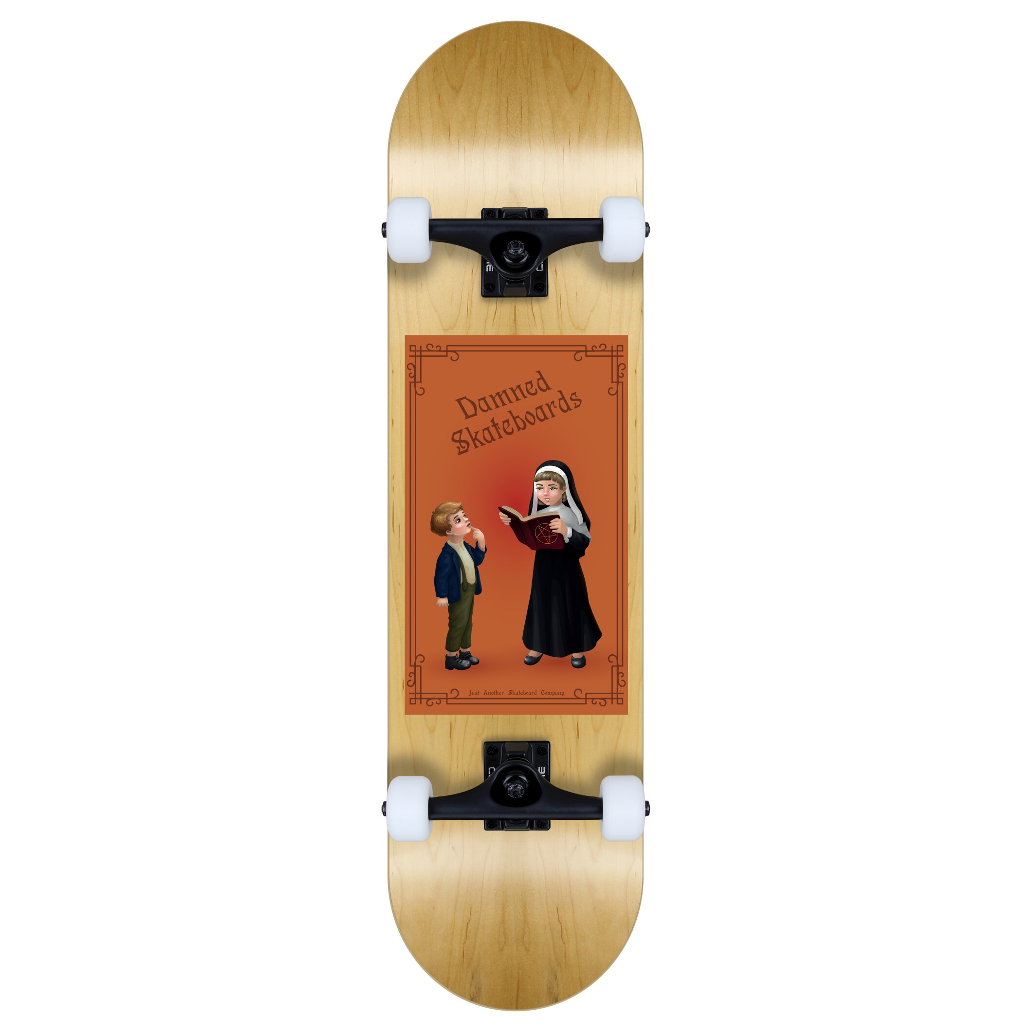Damned Complete Skateboard Satanic Bible