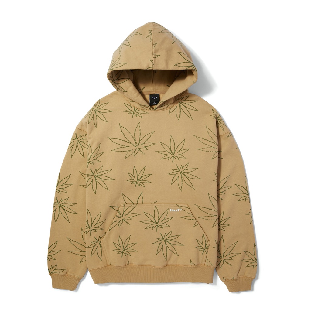 HUF Plantlife Fleece Hoodie - oatmeal XXL