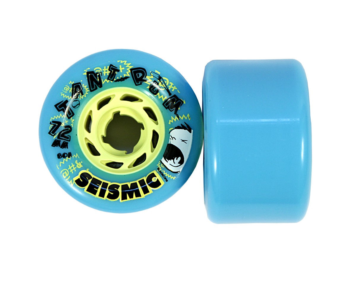 Seismic Tantrum Longboard Wheels 72mm 80A Blue