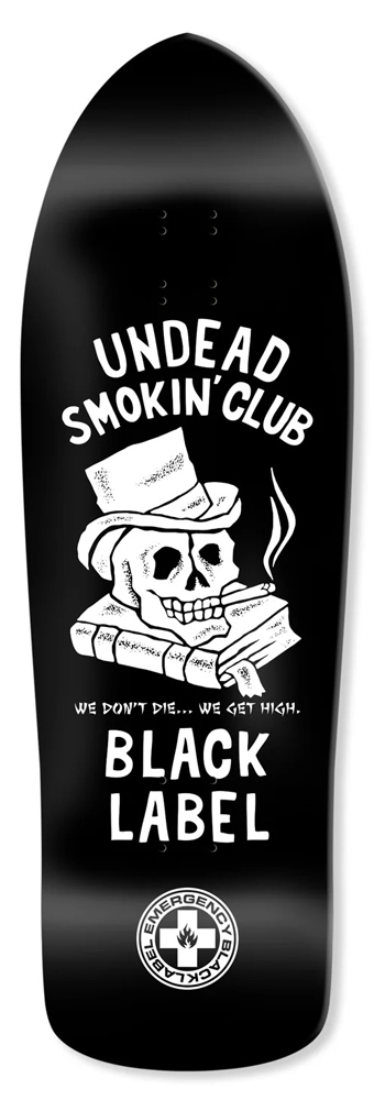 Black-Label Skateboard Deck Undead Smoking Club Black 10,25
